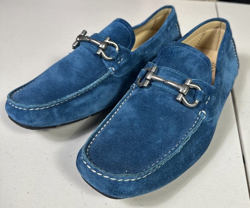 Salvatore ferragamo blue - salvatore, suede